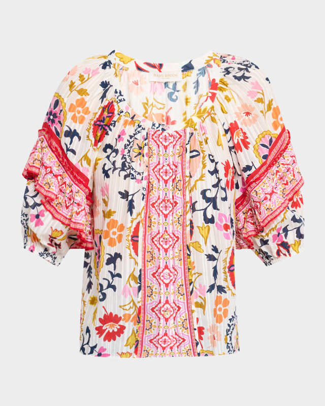 Rebeca Scoop-Neck Blous